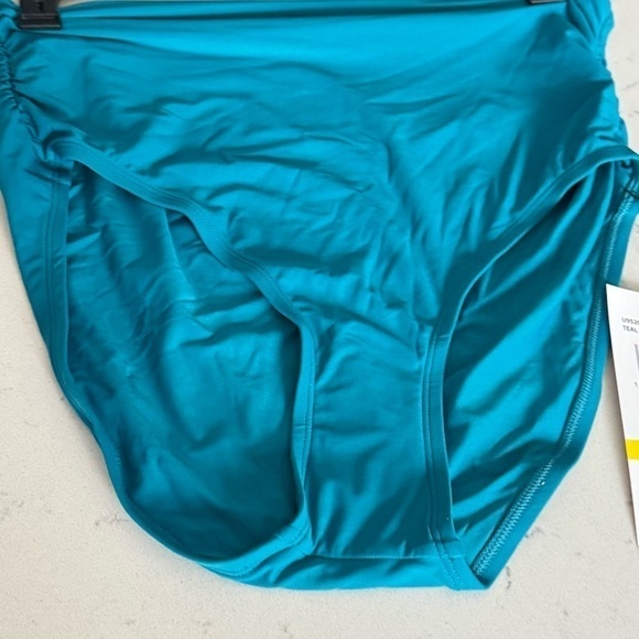 Coco Reef Classic Solids Impulse Rollover Bikini Swim Bottom Blue teal cove - Picture 6 of 10